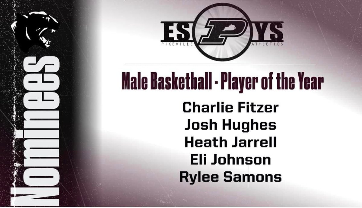 PikevilleSports's tweet photo. 🏆 𝓝𝓸𝓶𝓲𝓷𝓮𝓮𝓼 𝓯𝓸𝓻 𝓜𝓪𝓵𝓮 𝓑𝓪𝓼𝓴𝓮𝓽𝓫𝓪𝓵𝓵 ����𝓵𝓪𝔂𝓮𝓻 𝓸𝓯 𝓽𝓱𝓮 𝓨𝓮𝓪𝓻 🏆 https://t.co/EiDv99o2ag
