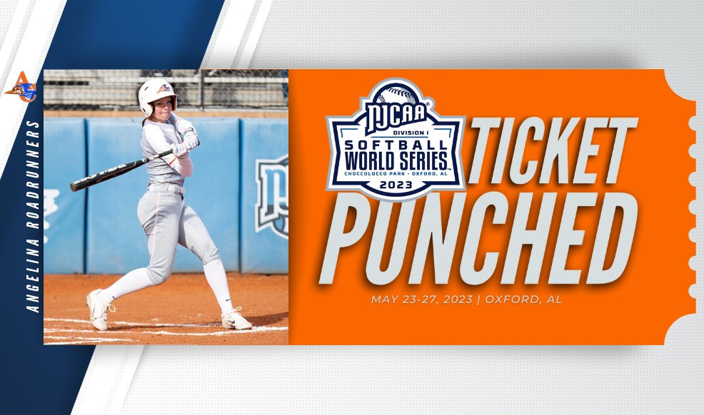 Road-running their way to Oxford, AL! 💨 Angelina claims the Mid-South A District title to clinch a spot in the 2023 #NJCAASoftball DI World Series! 🏆 njcaa.org/sports/sball/2…