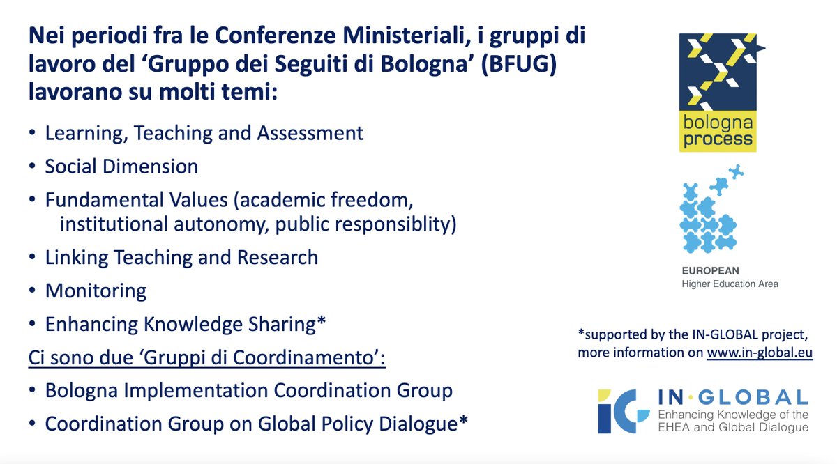 IN_GLOBAL_EHEA's tweet photo. Prof. Ann Katherine Isaacs (@Unipisa) gave an overview of the #EHEA, its valuable work on #HigherEd policy and its efforts to strengthen cooperation with HEIs and other world regions at a @Unibo Conference. She is Co-chair of the #BFUG's CG on #GlobalPolicyDialogue and the BICG. https://t.co/Dc1bOfi2hX