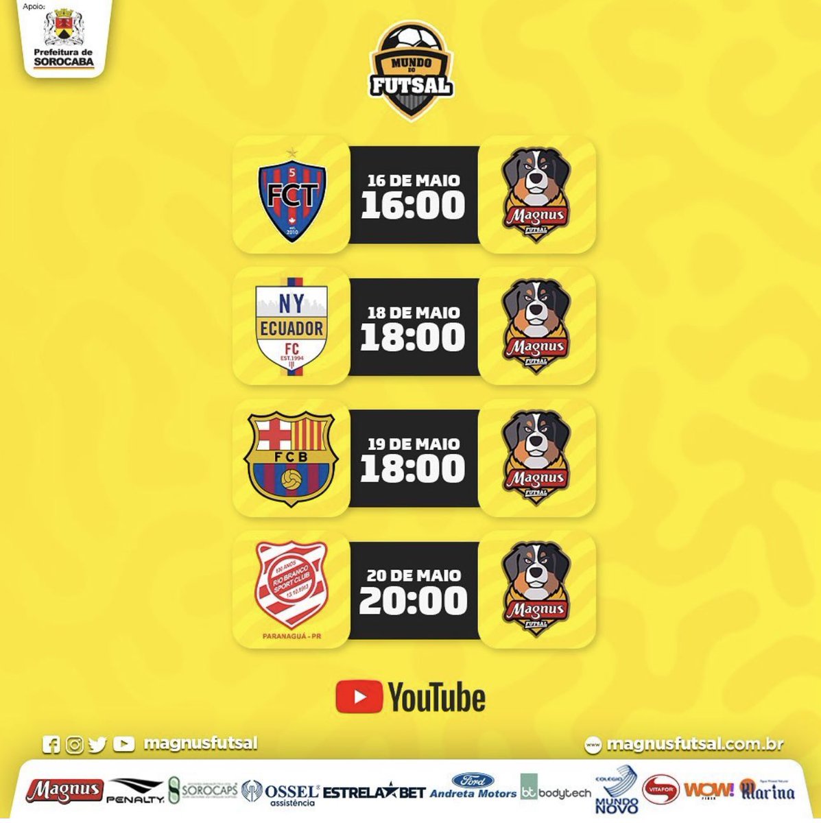 Tune in live youtube.com/@MundodoFutsal…

3pm est. FCT vs <a href="/MagnusFutsal/">Magnus Futsal</a> 

Amazing experience for this young talented group of futsallers let’s get it boys 🔴🔵

<a href="/13RoyBlanche/">Roy Blanche</a> <a href="/MagnusFutsal/">Magnus Futsal</a> <a href="/mundo_do_futsal/">Mundo do Futsal</a> 

#canfutsal #futsalclubtoronto #cbfs #canadasoccer #ontariosoccer