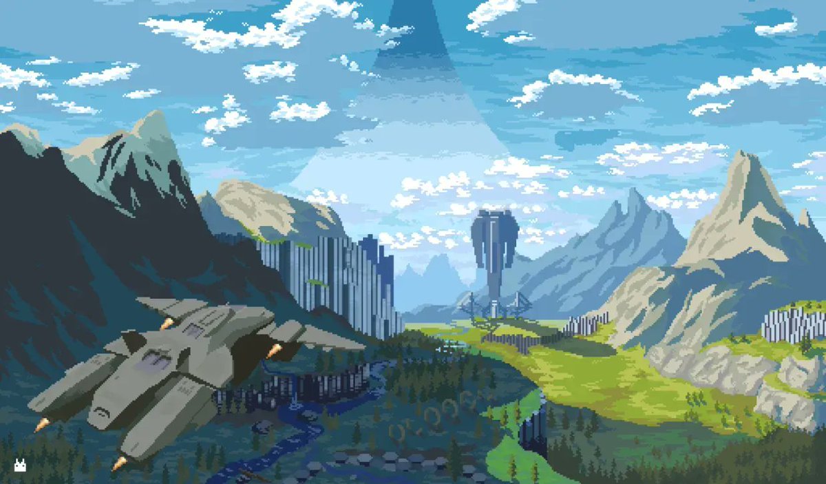 Artist Feature 📸 <a href="/BergoPixel/">Bergo</a>

The use of shapes throughout the piece is amazing, &amp; the perspective created through light and color is phenomenal! Fantastic work! 💙 

Make sure to check out their other work! 
🔗 buff.ly/3VVMkrB
🔗 buff.ly/3I1inAF