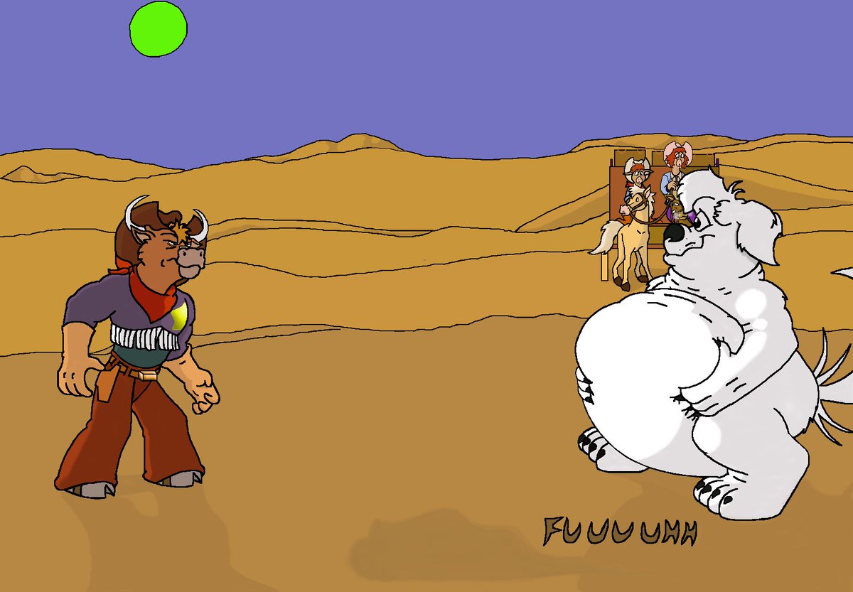BORUEIRE's tweet photo. With 3 of his friends reduced to dog lard it's time for Montana to step up to save them. #wildwestcowboysofmoomesa #Doopy #teenagemutantninjaturtles #Moomontana https://t.co/bVreA9ymRL