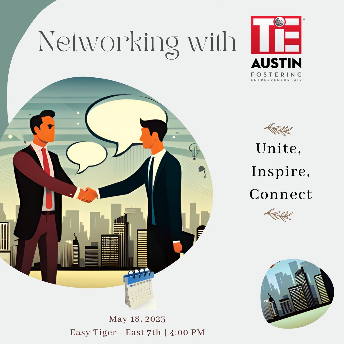 Where visionaries unite to connect and expand their horizons. Join us for free this Thursday, May 18th, at East Tiger to meet like-minded entrepreneurs. Members and guests are allowed.
events.tie.org/TiEAustinMembe…

#tiesocial #tieaustin #entreprenuers #connect #networkingevent