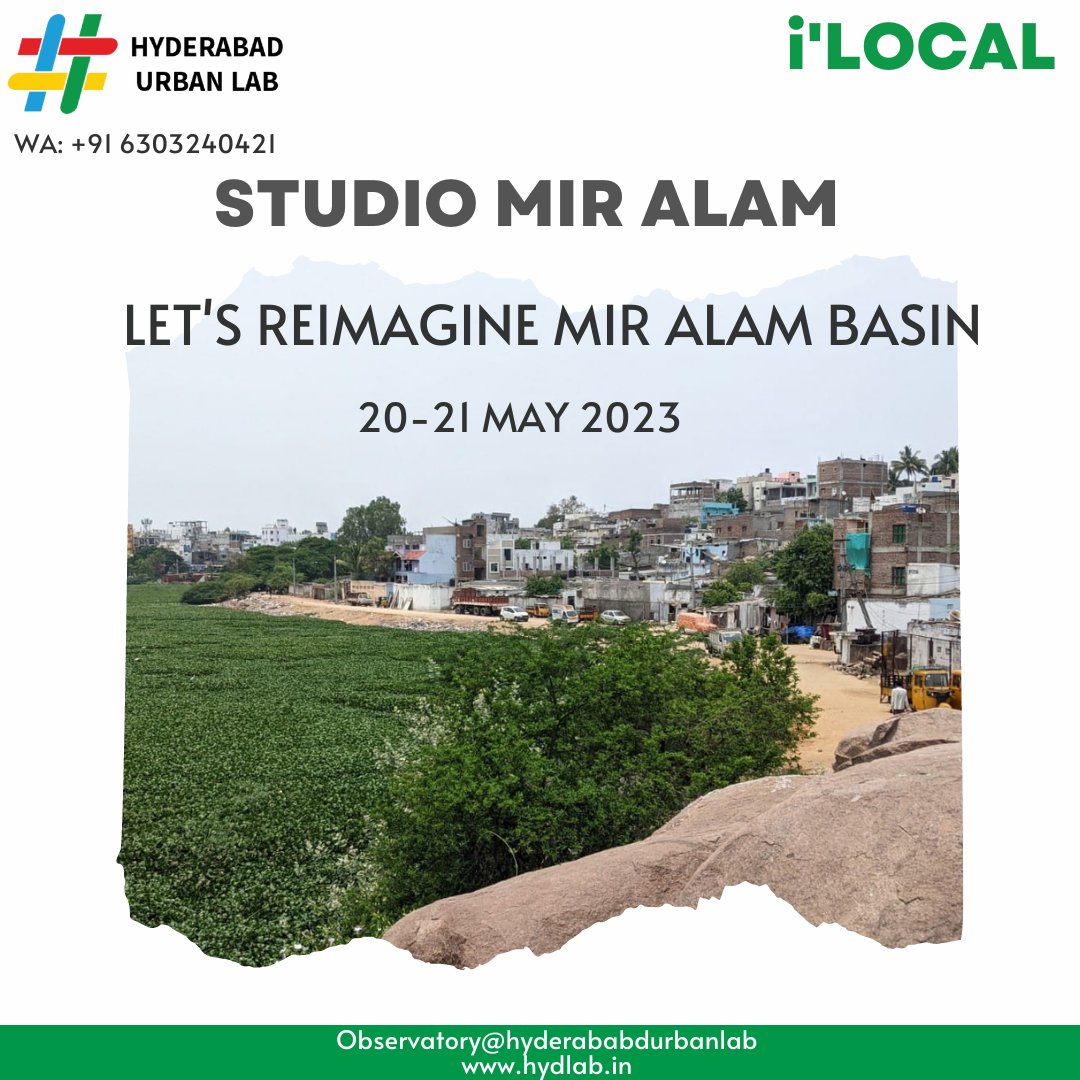 hulfoundation's tweet photo. As part of warming up for i'Local, we're inviting you to participate in our two day Studio Mir Alam! Let's understand its geography, identify problems and brainstorm solutions! Register here: https://t.co/vxyPXf4iSj @KTRBRS @arvindkumar_ias @asadowaisi
#ilocal #hydlab #ktr https://t.co/jXfES9i8RZ
