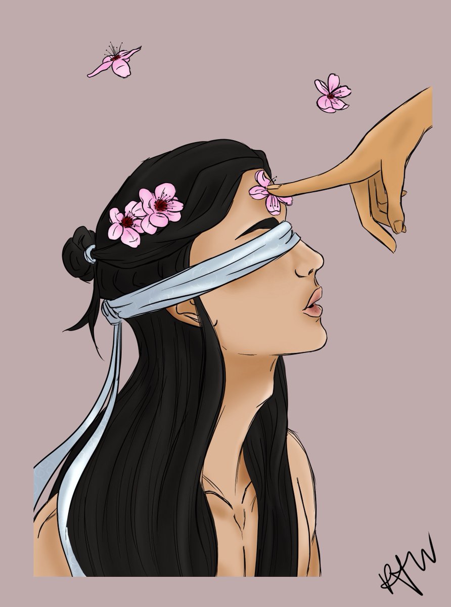 halbatross7's tweet photo. Day 2: Spring. Flowers. Mouth / Forehead. #undergroundspringbooks #mdzsfanart https://t.co/BvU5WYE5G9