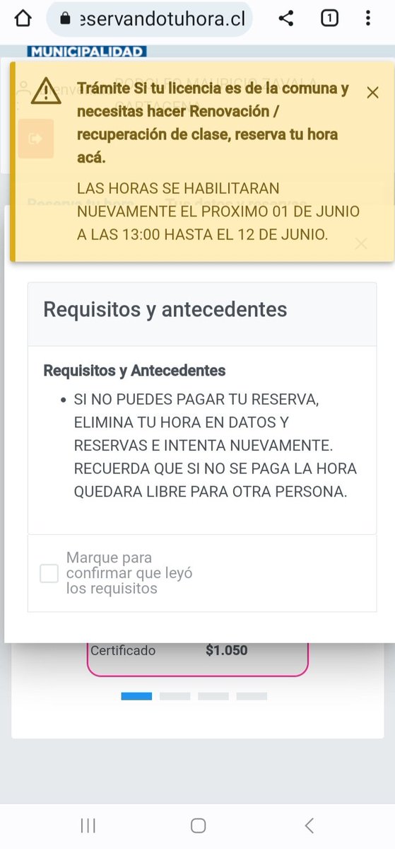 romazaca's tweet photo. @germancodina solicito su ayuda. Mi licencia de conducir vence 10 de junio. Desde mayo he tratado de sacar hora pero ha sido imposible, ya que desde el 15 mayo, se podia. Ayer entré a sacar hora a las 13 horas y ya no habían. Existe otra forma de conseguir hora? @mpuentealto https://t.co/rGjXnmI0RZ