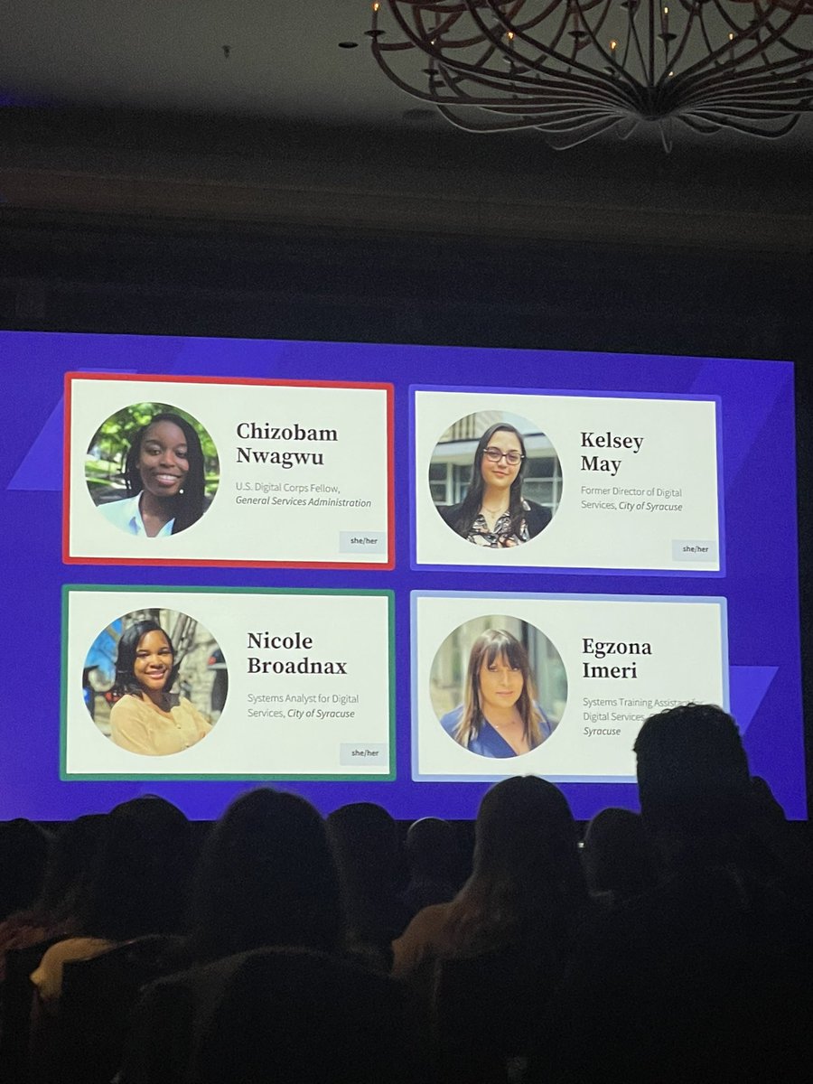 From @CodingItForward to the main stage of #CfASummit! I love seeing how our Fellows grow as public interest technologists and @chizokemi is a star 🌟