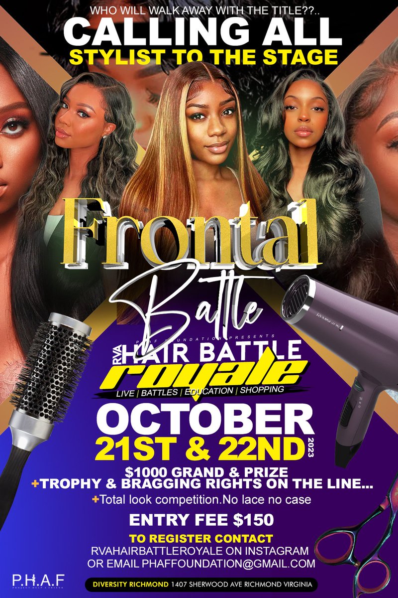 It's A Frontal Battle #Rvahairbattleroyale #Hair #Hairstylist #Vahair #Dmvhair #Hairwars #HairBattle 

Register on EventBrite.. #Hairstyle