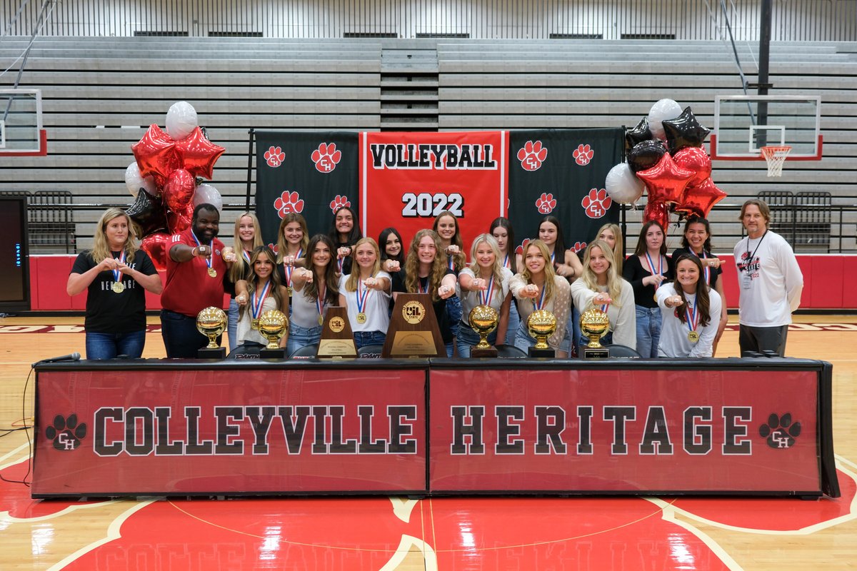 GCISD's tweet photo. Yesterday we held the @VB_CHHS Ring Ceremony! These State champs got their rings and we got to celebrate them one more time. Congratulations to this history-making team. #WeAreGCISD @GCISD_Athletics https://t.co/5Ipvbj942v