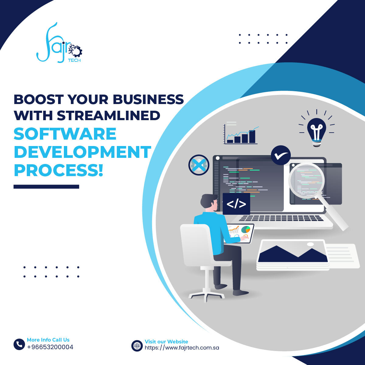 FajrTech_com_sa's tweet image. Boost your business to new heights with a streamlined software development process!  #SoftwareDevelopment #BoostYourBusiness #StreamlinedProcess #BusinessGrowth #Innovation #TechSolutions #DigitalTransformation #Efficiency #Productivity #SuccessInTech