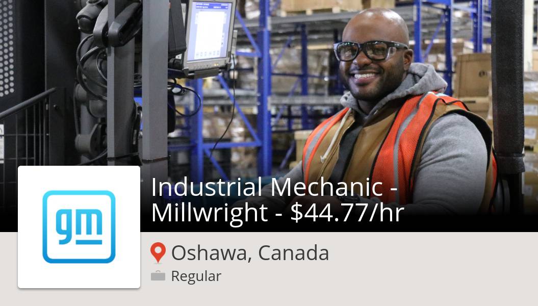 adam_kooy's tweet photo. #GM is hiring an Industrial #Mechanic - Millwright - $44.77/#hr in #Oshawa, apply now! #job  #IWorkforGM https://t.co/m3tmMkzZVV https://t.co/lNYhAFZiIi