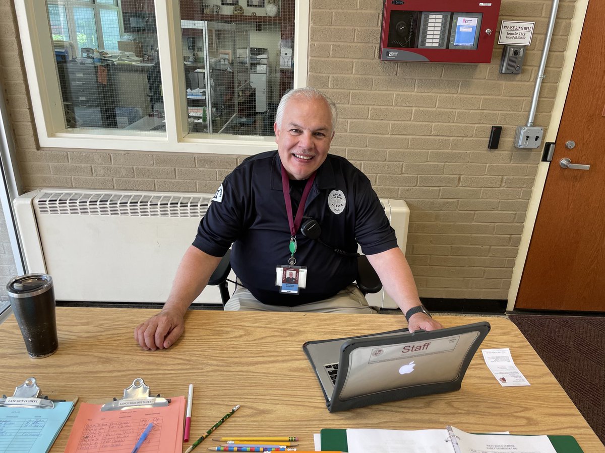 ParkRidgeSupt's tweet photo. Yesterday, Officer Stallone started at West Ridge. Welcome to the PRSD! #SLEOIII #OwlsTogether https://t.co/rMwSyImEIH