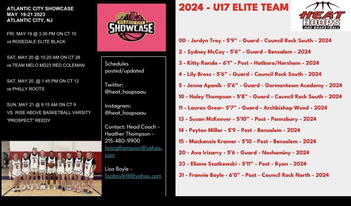 JennaAponik's tweet photo. Come check out my team and I this weekend in AC!! @heat_hoopsaau https://t.co/1JLDMfjtQs