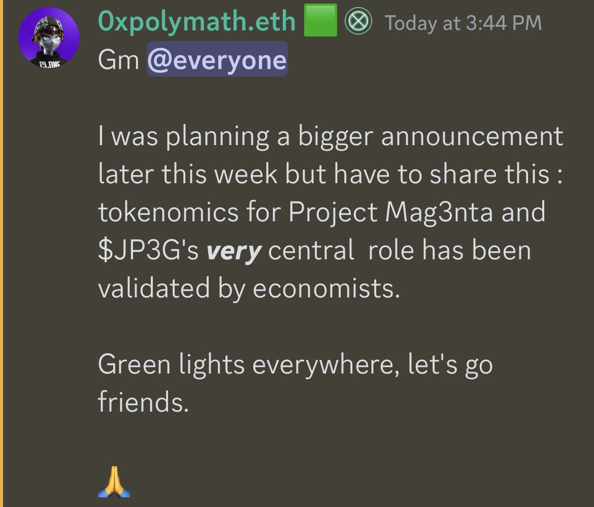 Blood, sweat and tears have been poured into the evolution of <a href="/JPEGvaultDAO/">JP3Gvault 🟩</a>.

Tokenomics are ready and onboarding of key partners has started.

$JP3G holders have stayed front of mind this whole time and will not be disappointed. 

It’s on 🥷