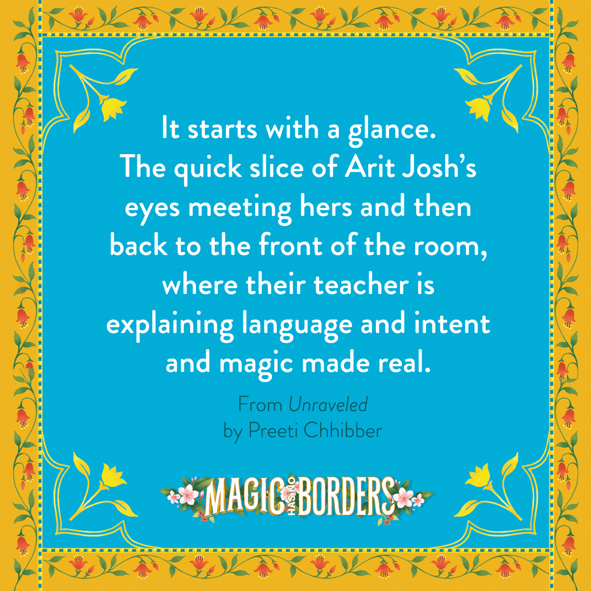 ✨Extremely proud of this antho I'm in that's releasing in exactly one week: MAGIC HAS NO BORDERS, full of South Asian talent & edited by @sam_aye_ahm & @sona_c. 

You can preorder it and it will be ready for you next week!  magichasnoborders.com✨