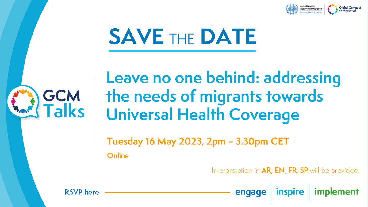 uclg_org's tweet image. #ForMigration🗨️@UNMigNetwork Universal Health Cover GCMTalks @ritasamachado @WHO sums essentials 

👉🏾protection sensitive territorial access
👉🏽Flexible Migration Status- regularization  👉nondiscriminatory healthcare access for all no matter status, origin, gender, age, ethnicity