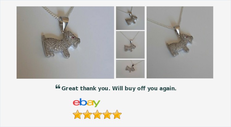 New 925 Sterling Silver and Cubic Zirconia Dog Pendant on an 18' chain - gift | eBay #sterlingsilver #cubiczirconia #dog #pendant #necklace #jewellery #finejewelry #gifts #giftideas #giftsforher #animals #doglover #jewelry #ATSocialUK #uksmallbiz 
ebay.co.uk/itm/3129591141…