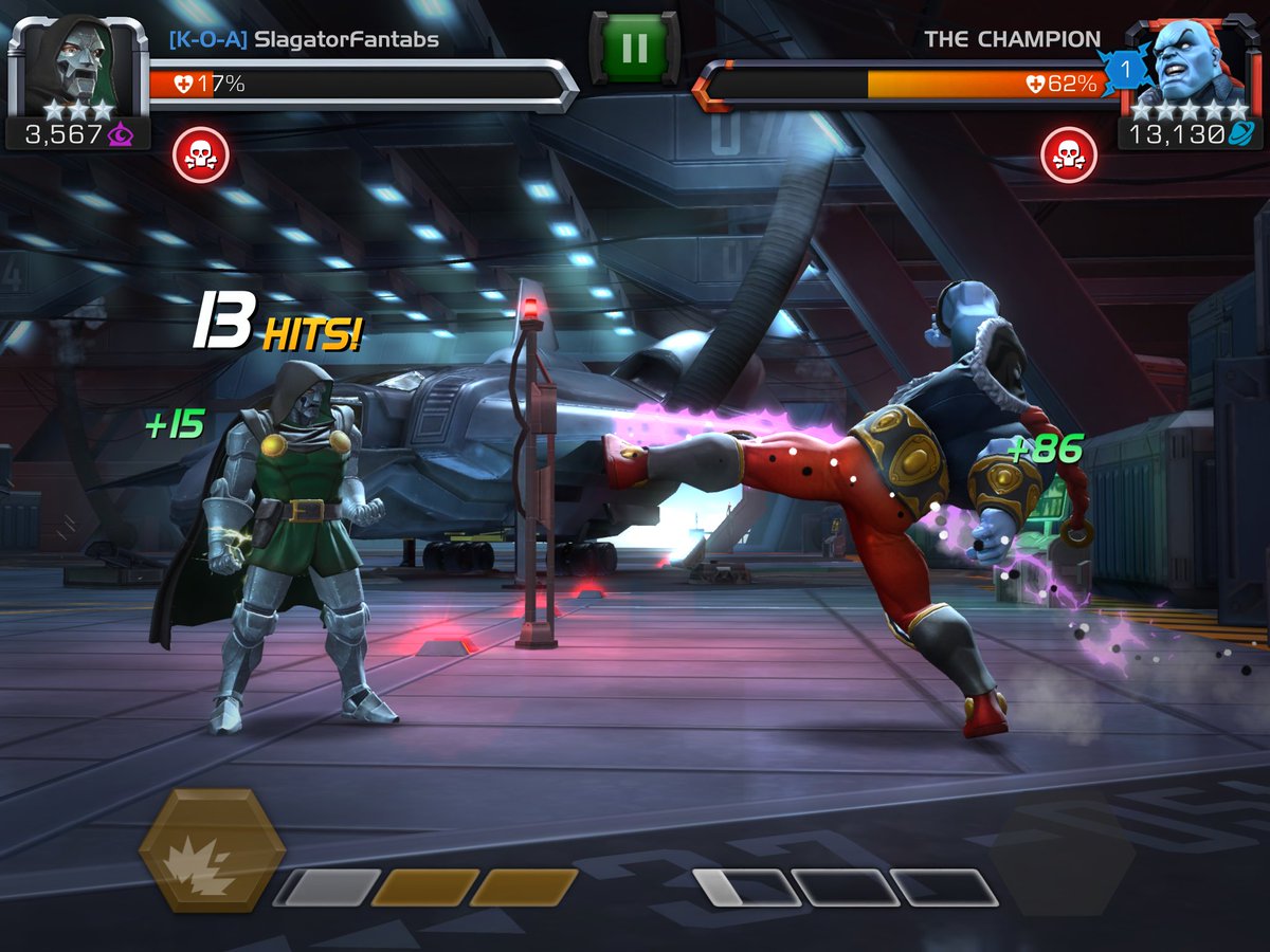 SlaggyFabulous's tweet photo. Because I only have a 5* Champion, gonna practice for @MarvelChampions 6.2.6 with my 3* Doom and Symbiote Supreme…..all day, till I get that SP2 dex down.
#MCOC #MarvelContestOfChampions #SixPointTwoPointSix #LastTen https://t.co/aVYlPFZ6ma