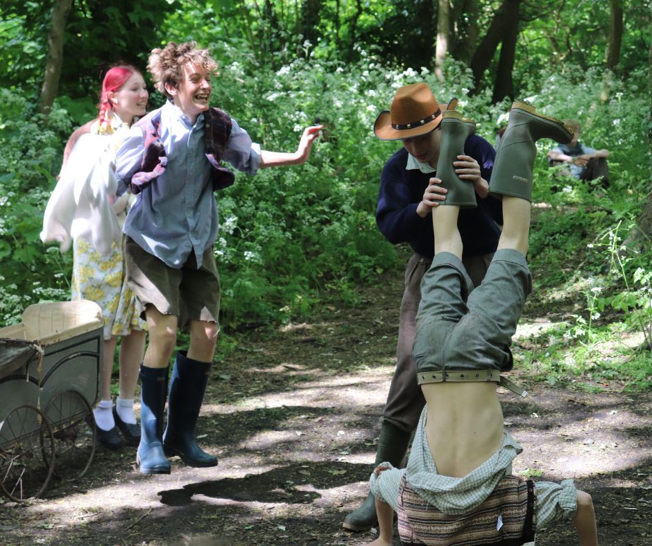 DorothyStringer's tweet photo. Thank you to everyone who came to see our lower school production this weekend. Our Year 7 students have also been enjoying watching Blue Remembered Hills in the woods this afternoon! 🌳 https://t.co/GTvAKQiK4R