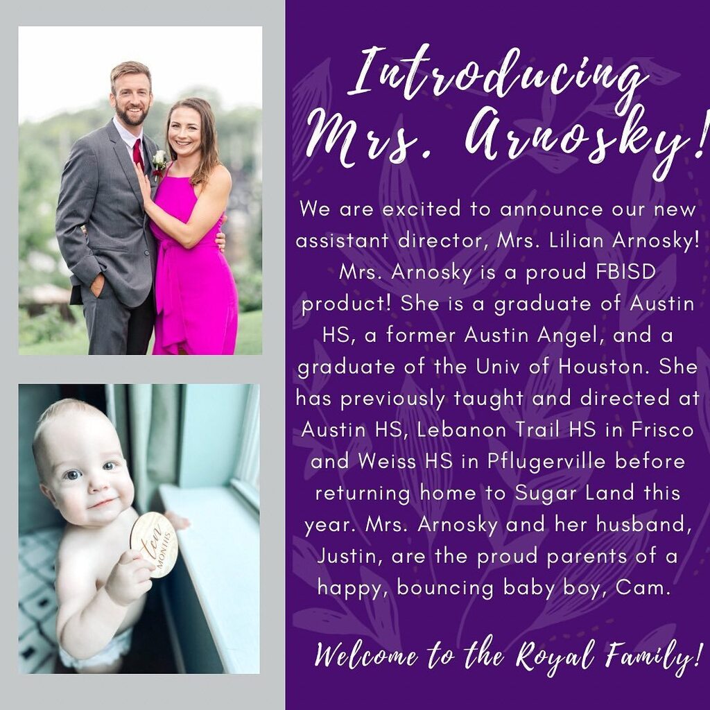 Ridge Point Royals (@rphs_royals) on Twitter photo We are excited to welcome Mrs. Arnosky to the Royal Family! 💜 instagr.am/p/CsTpYuYOgm7/ We are excited to welcome Mrs. Arnosky to the Royal Family! 💜 instagr.am/p/CsTpYuYOgm7/