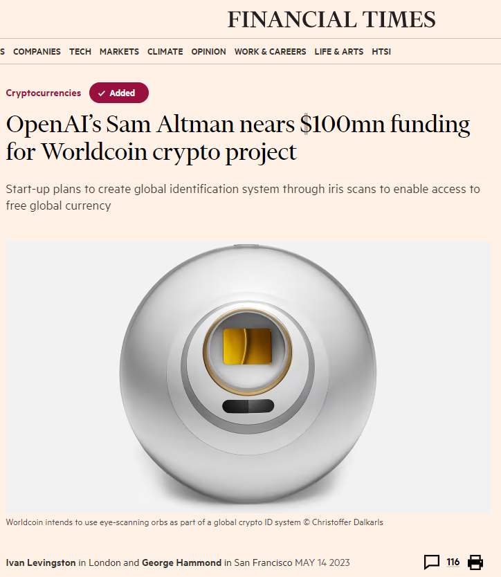pip_net's tweet photo. #AI will cause the mother of all #identity crises as humans will be overwhelmed with content and messaging, failing to understand if the author was a fellow human or a bot.

No wonder @openAI CEO @sama is doubling down on this new ID device which could create a layer of identity. https://t.co/1QZezabkl4