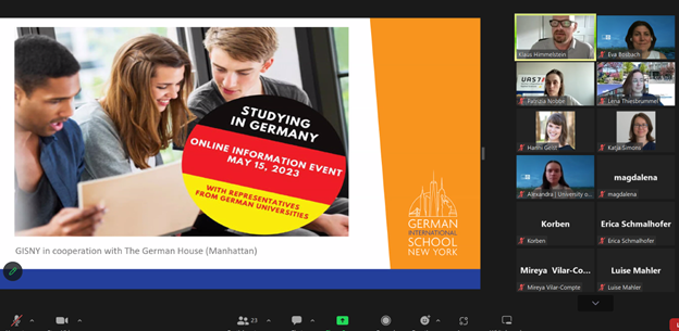 UniCologneNY's tweet photo. Pleased to represent @UniCologne at an online event for the #German Intern. School NY last night! 🇩🇪🇺🇸 Parents & students learned about #study & #research in #Germany & #Cologne; @DAADnewyork @UAS7alliance & @NY_CampusOWL also presented about #funding, #dualstudies & #studentlife https://t.co/rooM8Gtfpu