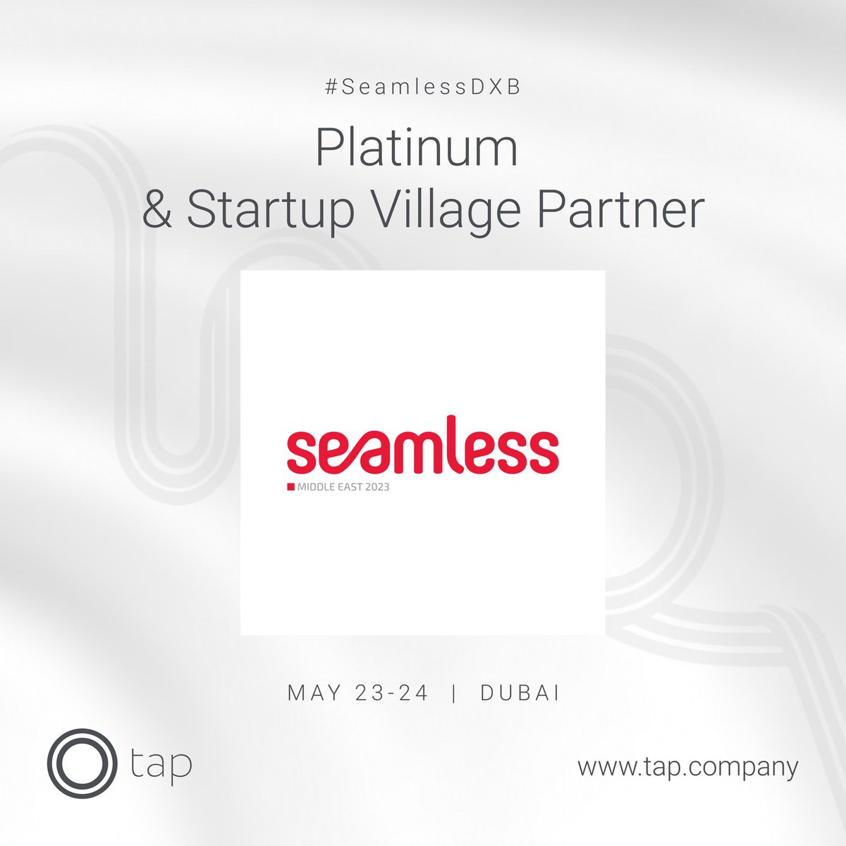 Exciting news! Tap Payments is thrilled to be the Platinum Partner and Startup Village Partner at @seamlessMENA. Join us at Booth N20 for a chat with our payment experts over coffee. See you there! ☕🚀 

#SeamlessDXB