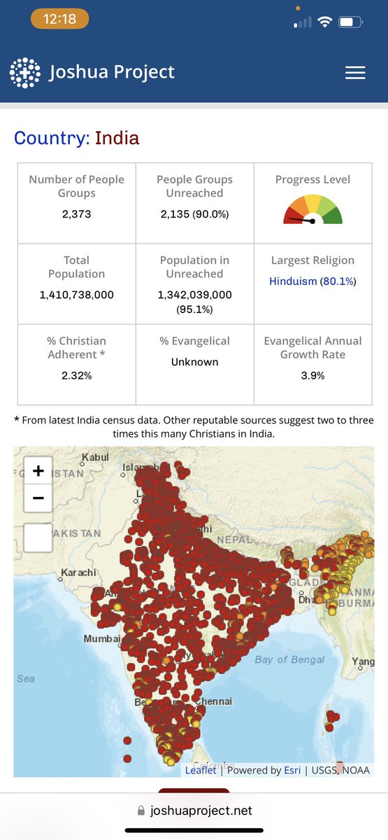 Lets talk Data series - I think Joshua Project has more detailed info on Ethnic sub groups that even the Government of #India

Link : joshuaproject.net/countries/IN

#IC
#IntellectuallyConfused
#JoshuaProject