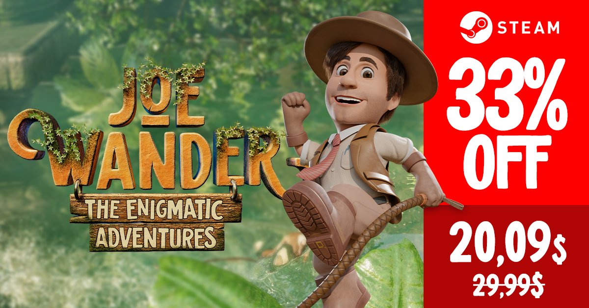 Unleash Your Inner Explorer with Joe Wander - Now 33% off on Steam!  

store.steampowered.com/app/2063310/Jo…

#JoeWander #IndieGame #Puzzle #PuzzleAdventure #GamePuzzle #FrozenPixelStudios #indiegames #indiegamedeveloper #gamedeals #Steam
