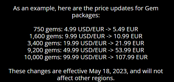 PleasantKenobi on X: MTG Arena economy - always one step forward, one step  backwards. European gem prices going up by 7-10% Super.   / X