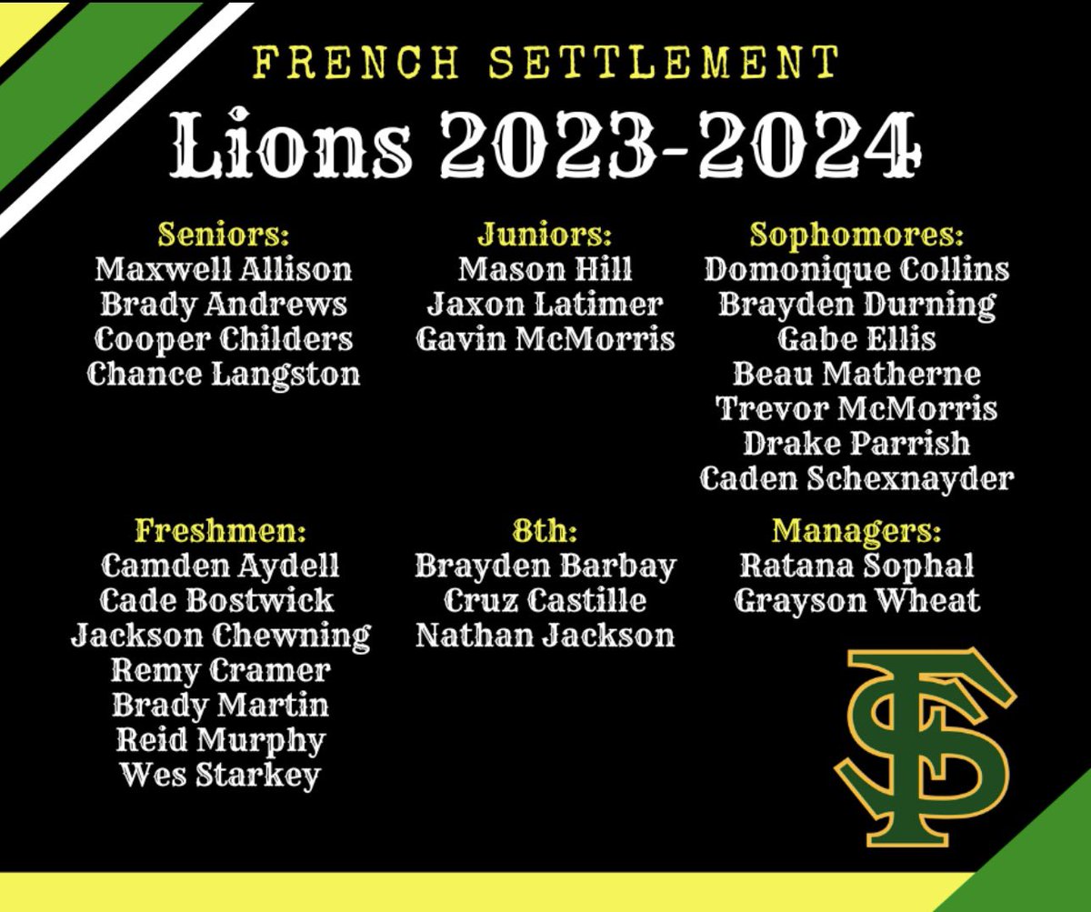 Congrats to the following athletes on joining our Lion family 🦁. Let’s work!