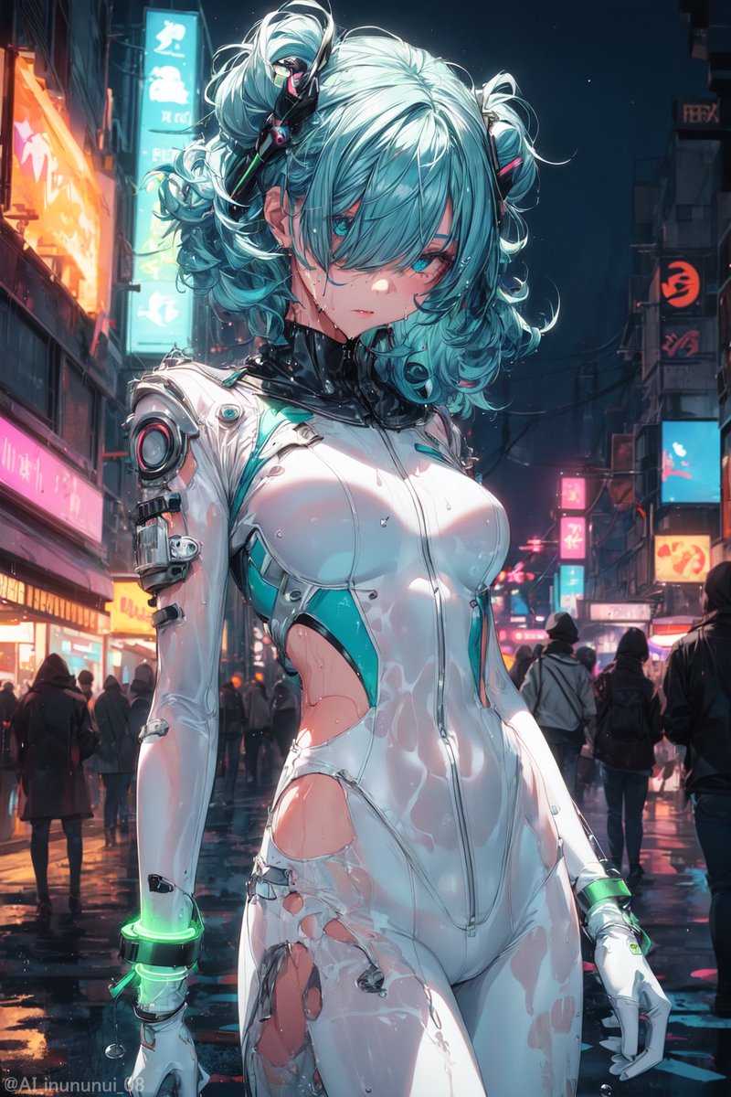 #AIart #AIイラスト  

body suit × glow × wet 7