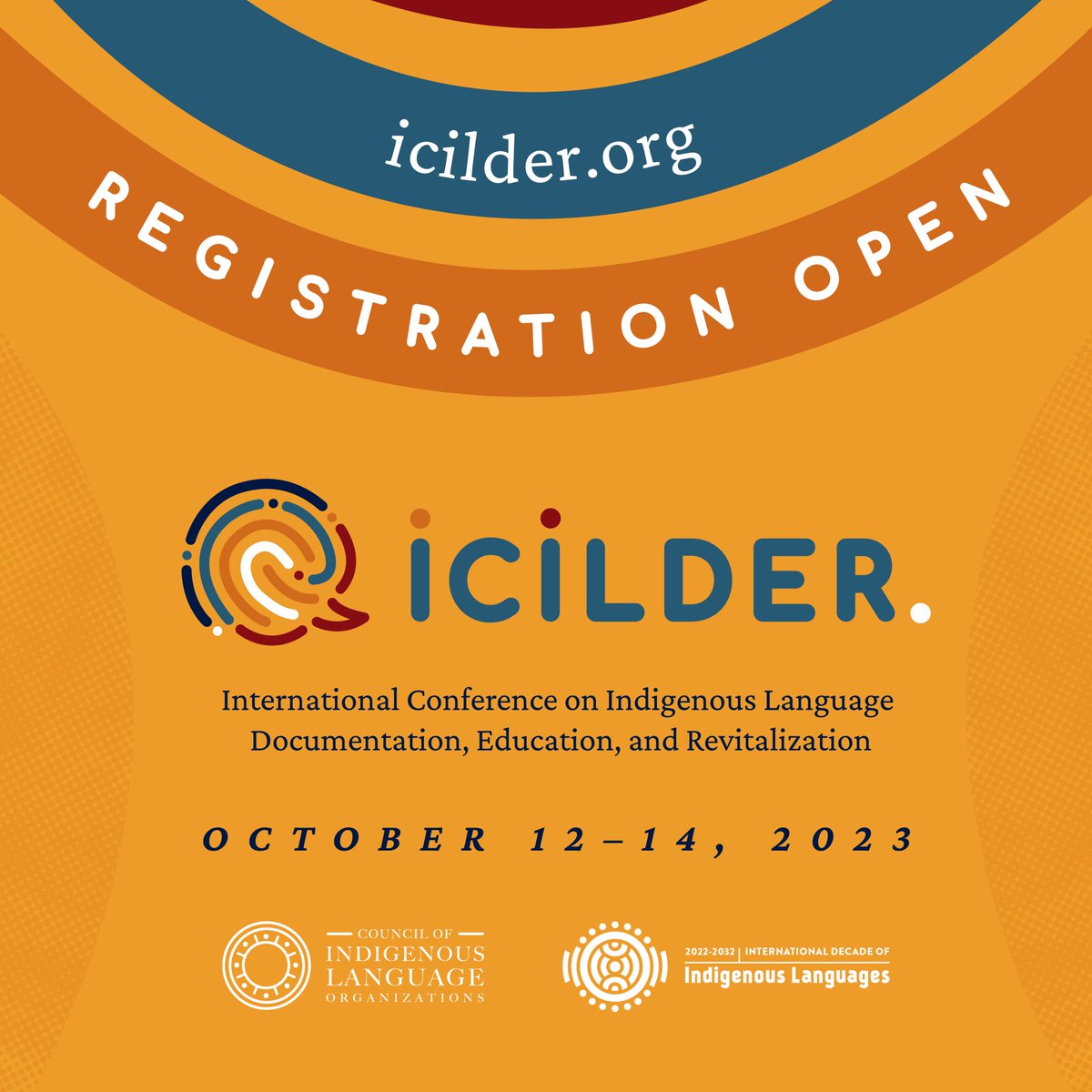 LangConservancy's tweet image. ICILDER 2023 registration is now LIVE!🔴

Visit icilder.org for more information, or bit.ly/registerICILDER to register now!

@ILDecade #Indigenouslanguages #languages #languagerevitalization #ICILDER2023