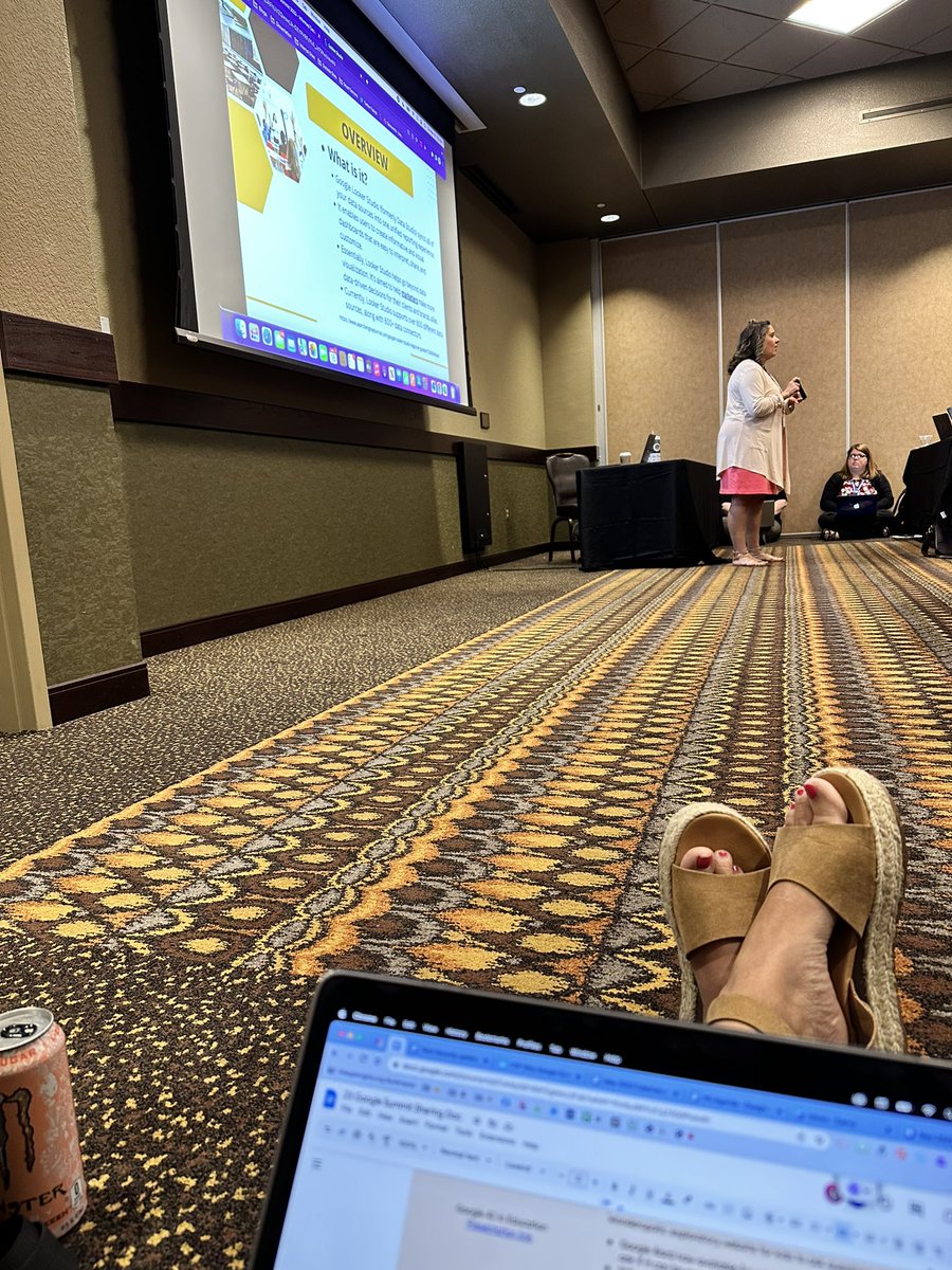 You know it’s good when you’ve (1) already attended one of her sessions, (2) had her present at your school, and (3) are willing to sit on the floor to see her again. <a href="/tanyamoore/">Tanya Moore</a> #googlesummit
