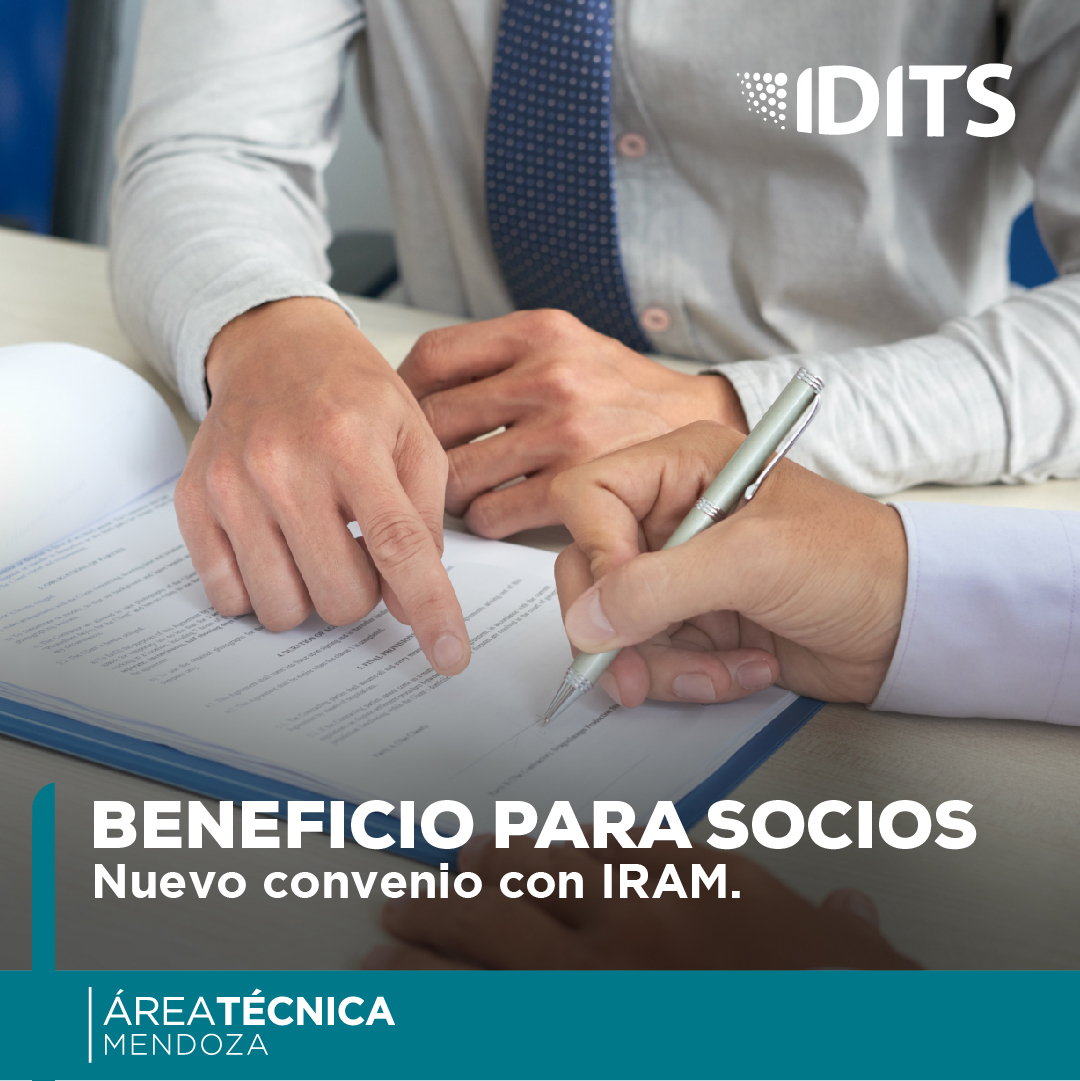 IDITSMza's tweet photo. Firmamos un convenio con @IRAMoficial para #beneficios a nuestros socios, entre ellos:
👉🏽 #Bonificaciones de los cursos que se realizarán en todas las modalidades y especiales en cursos específicos seleccionados por IRAM e #IDITS.
👉🏽Más información en https://t.co/iXIRgzFHQx https://t.co/a1tGcaduDU