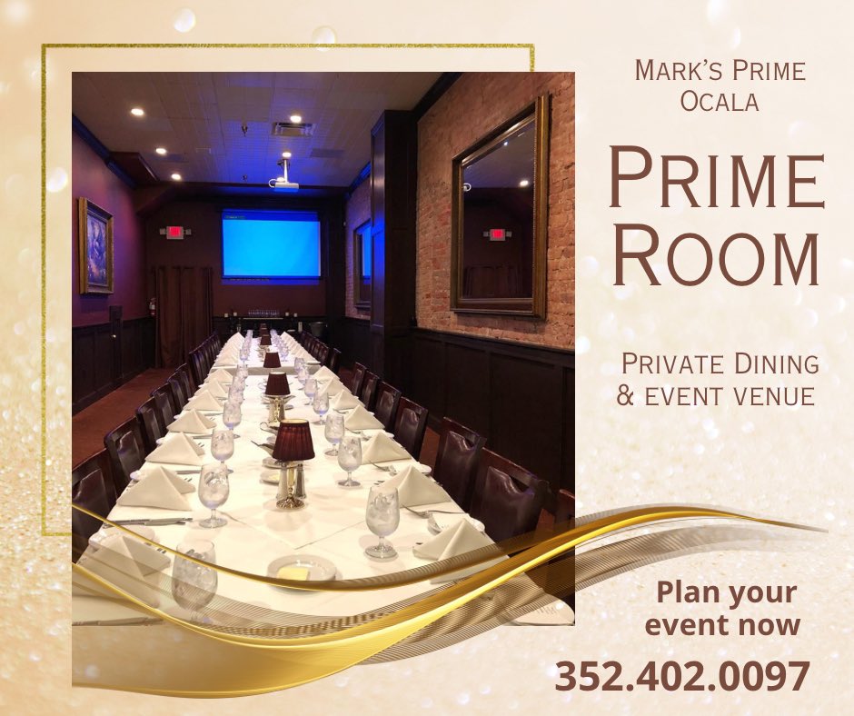 Plan your special summer celebration with air-conditioned style in our fully-catered Prime Room private dining facility.
Call 362.402.0097 for pricing and availability.
#ocala #events #marksprimesteakhouse
