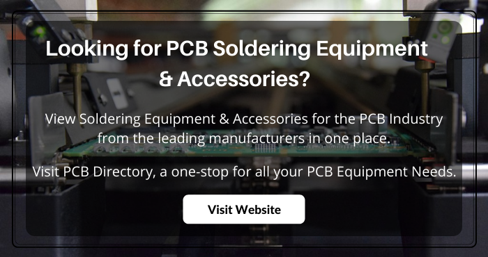 PCB Directory has listed Soldering Equipment & Accessories for PCBs from the leading manufacturers.

Click here to learn more ow.ly/pu3450Op16F

#PCBDirectory #SolderingEquipment #SolderingAccessories #PCBManufacturers #PCBIndustry #SolderingSupplies #SolderingSolutions