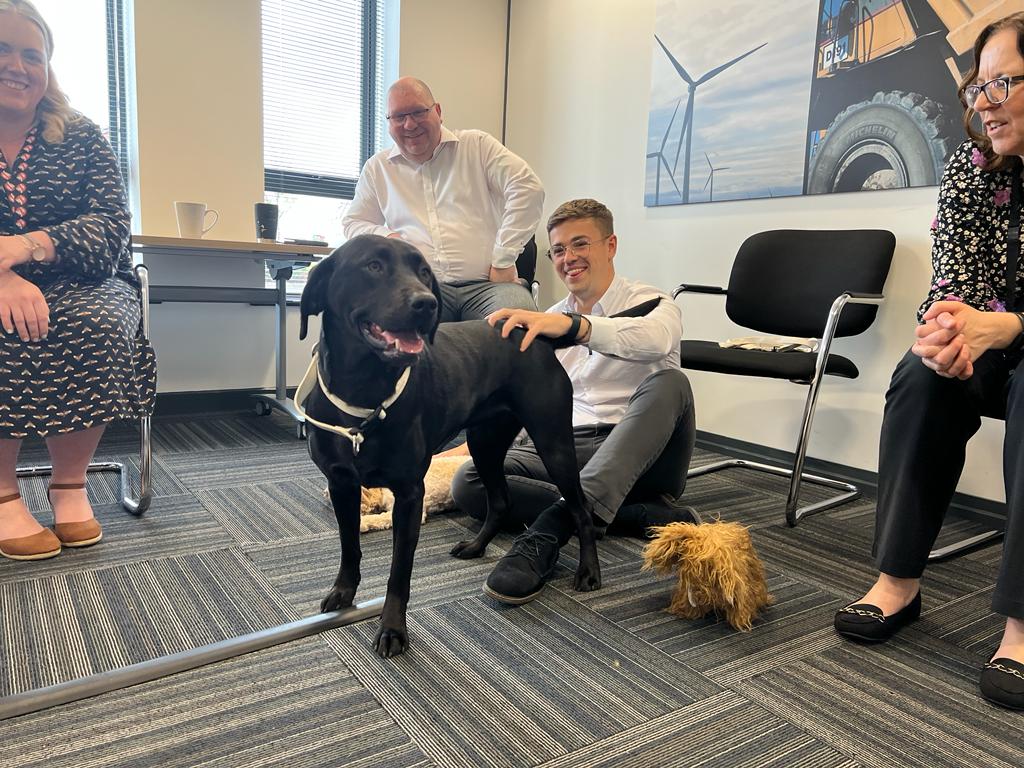 The_Banks_Group's tweet photo. 🐶Mental Health Awareness Week Day Two
Two special visitors from North East Befriending & Pet Therapy Service visited out Meadowfield offices today to show us the power of pet therapy #MentalHealthAwarenessWeek #ToHelpMyAnxiety #DevelopmentWithCare @mentalhealth | @BHAWADurham https://t.co/ZFeHCim2dD