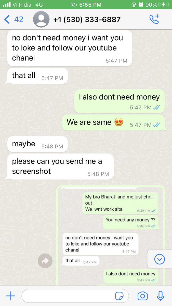 aranya14's tweet photo. @nehanagarr I got daily msg of such scammers .. I anyhow saved myself https://t.co/lyKRDjQSTE