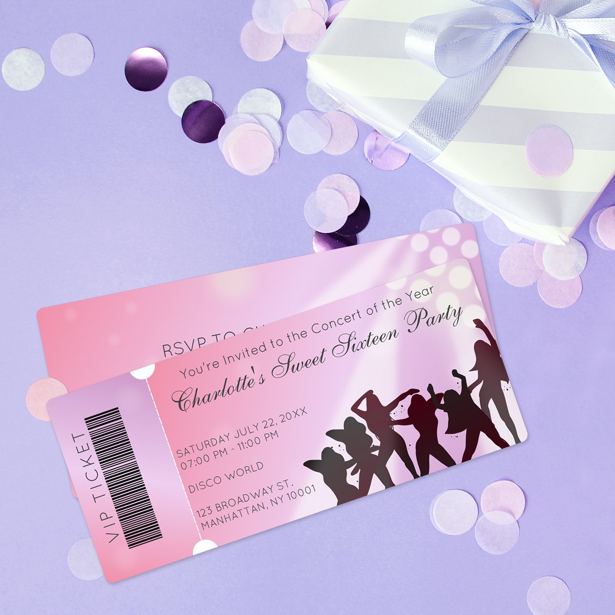 Make her Sweet Sixteen the hottest ticket in town! Our Concert Ticket Party Invitation is as trendy as it gets. 🎟️Customize it and let the party begin! 🎉

Check it out on zazzle.com/concert_ticket…

 #SweetSixteen #PartyInvitations