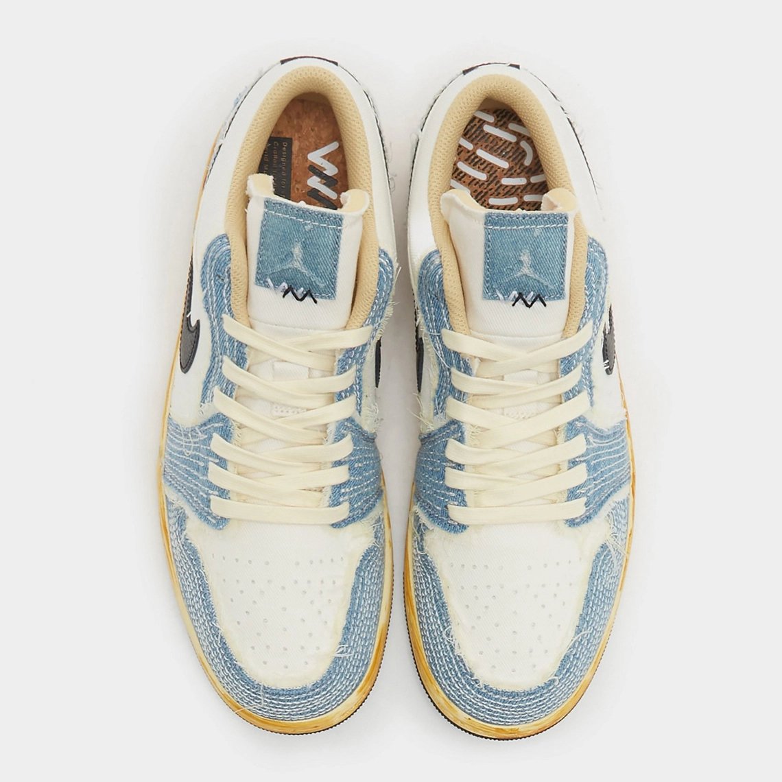 SolelyRich's tweet photo. Air Jordan 1 Low 
“Sashiko” 

This AJ1 Low "Sashiko" features decorative stitching and distressed detailing inspired by the Japanese concept of Wabi Sabi. Nike offers a pristine look in black tumbled leathers and white canvas. #AirJordan1 #Sashiko #SolelyRich #OfficialSolelyRich https://t.co/qctZt1ILR5