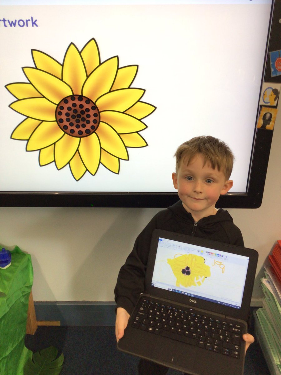 ditton_ps's tweet image. 1RD have enjoyed their digital painting lesson in computing today. They have produced some fantastic sunflowers 🌻 #DittonPrimaryComputing