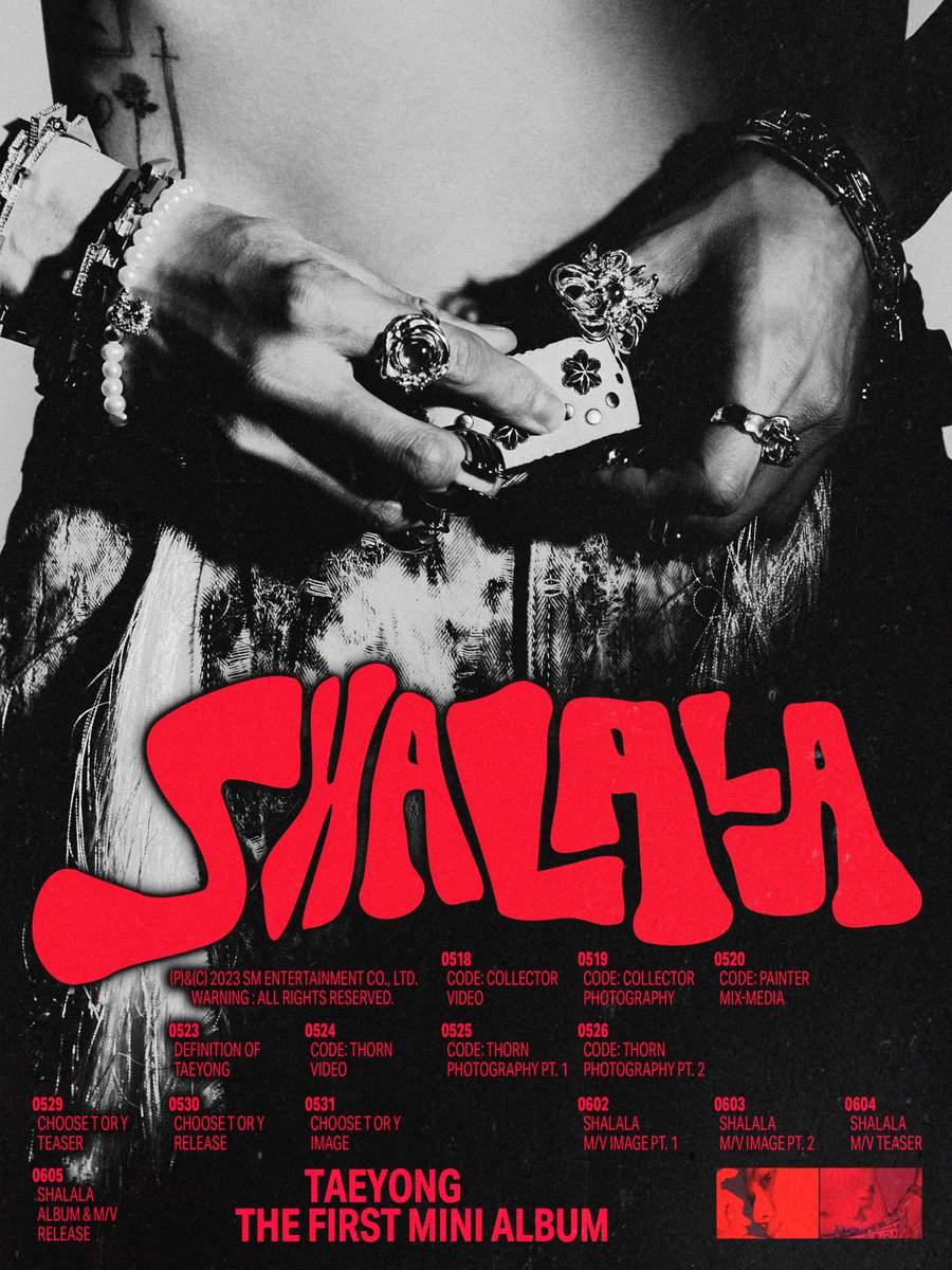 'SHALALA' SCHEDULE POSTER 【SHALALA - The 1st Mini Album】 ➫ 2023.06.05 6PM (KST) #TAEYONG #태용 #SHALALA #NCT #NCT127 #TAEYONG_SHALALA #NCT_TAEYONG_SHALALA