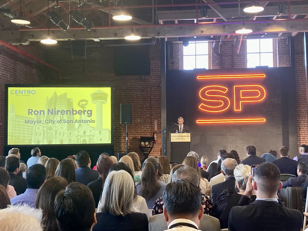 Full house for the <a href="/centrosa/">Centro San Antonio</a> State of Downtown 2023 and always great to hear from <a href="/Ron_Nirenberg/">Ron Nirenberg</a>.