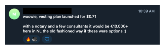goforlindsey's tweet photo. This is a user aha moment in real time. 

.71¢ to launch onchain token vesting plans to an entire team. 

Saving $10k+ vs the old fashioned way.

Powered by the @hedgeyfinance free token vesting platform. https://t.co/YNpuEzngHt