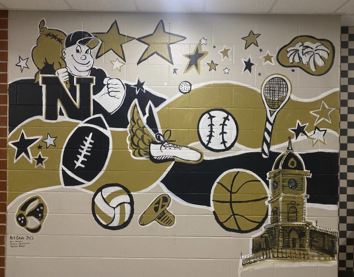 Check out our new mural down in the athletic area done by our students! Amazing work!!