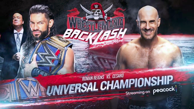 5/16/2021

Roman Reigns defeated Cesaro by technical submission to retain the Universal Championship at Backlash from the Yuengling Center in Tampa, Florida.

#WWE #Backlash #RomanReigns #Cesaro #ClaudioCastagnoli #UniversalChampionship https://t.co/XaanEdF2EQ