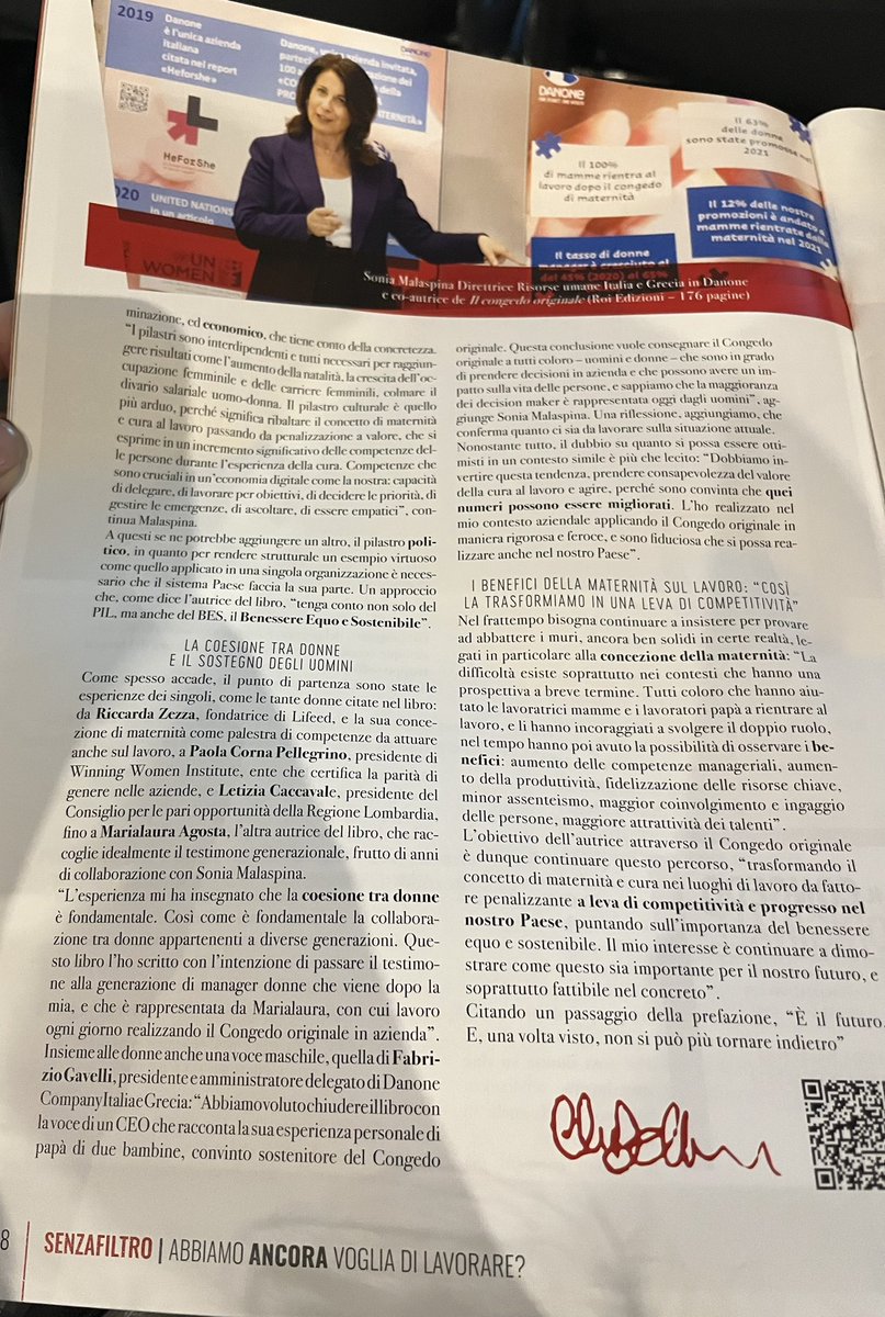 Chiara Del Priore (@chiaradelpriore) on Twitter photo A #NobilitaFestival  si parla di lavori di cura e del valore di chi fa lavori di cura in azienda con Sonia Malaspina, diretto HR Italia e Grecia di Danone e autrice del “Congedo originale” . Il mio articolo sul tema per <a href="/infosenzafiltro/">SenzaFiltro</a> A #NobilitaFestival  si parla di lavori di cura e del valore di chi fa lavori di cura in azienda con Sonia Malaspina, diretto HR Italia e Grecia di Danone e autrice del “Congedo originale” . Il mio articolo sul tema per <a href="/infosenzafiltro/">SenzaFiltro</a>