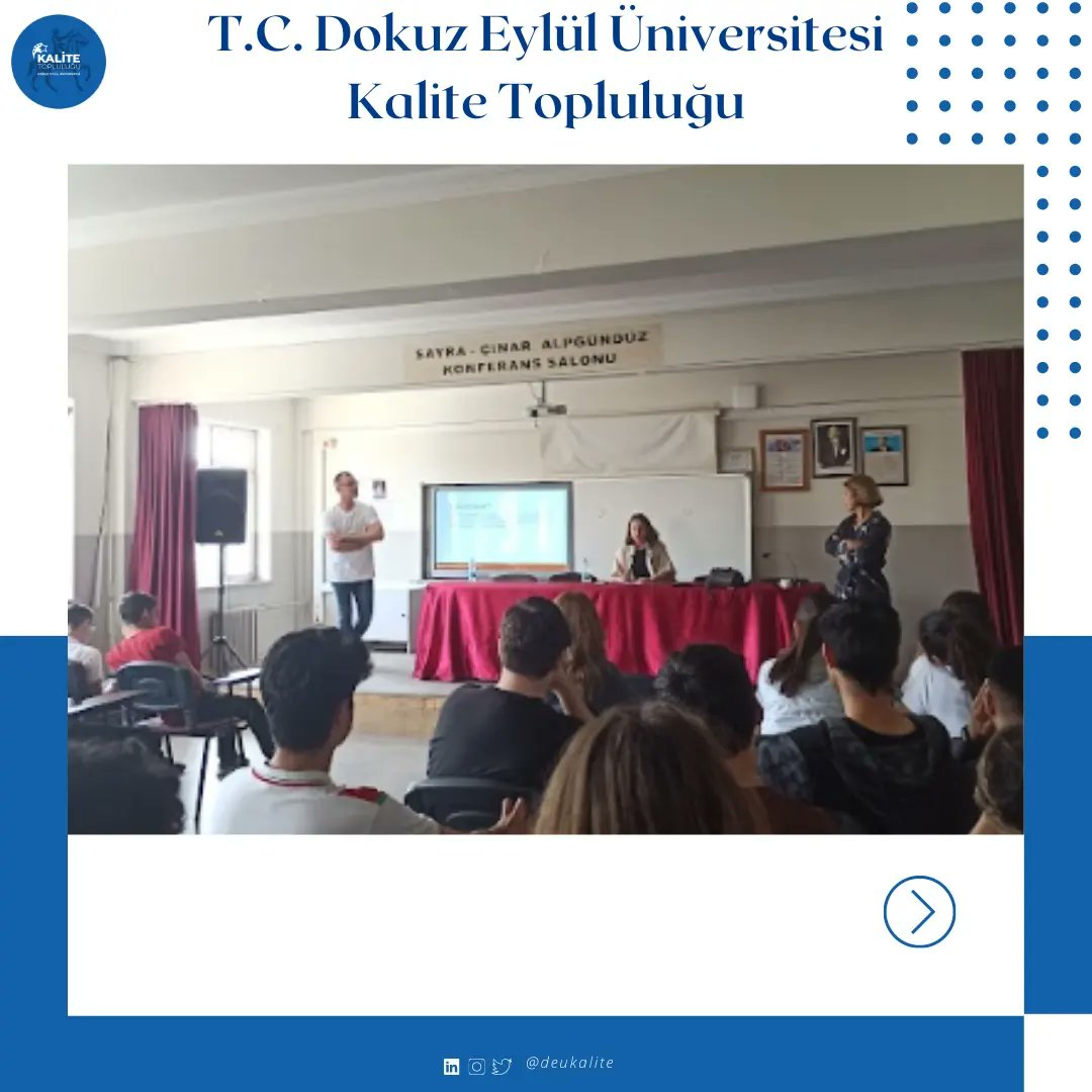 Kalite Topluluğu Necip Demir Mesleki ve Teknik Anadolu Lisesi öğrencileri ile bugün bir araya geldik 🤩
#universitemdeu #kalitekoordinatörlüğü #kaliteelcisi