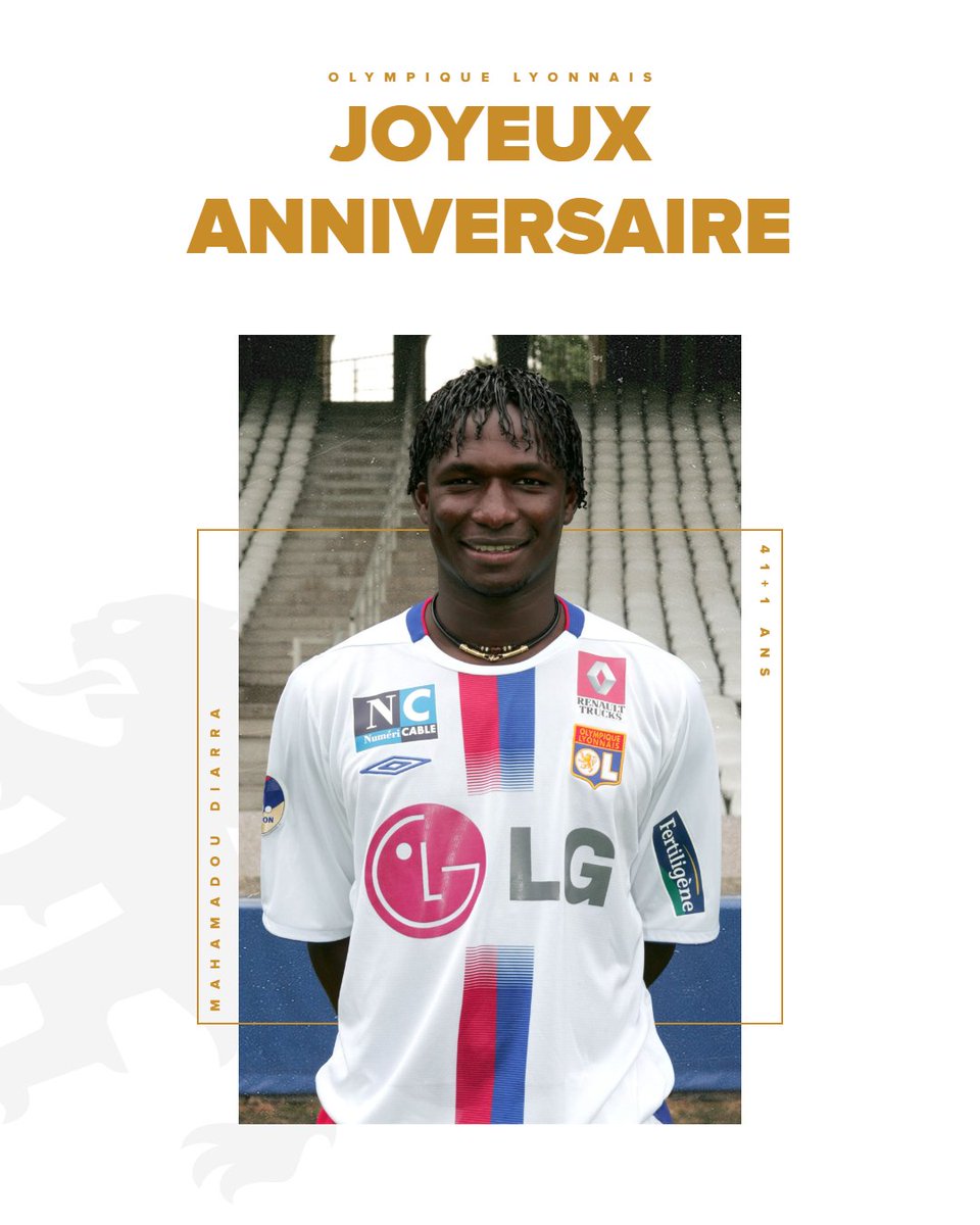 OL's tweet image. Un 𝗾𝘂𝗶𝗻𝘁𝘂𝗽𝗹𝗲 𝗖𝗵𝗮𝗺𝗽𝗶𝗼𝗻 𝗱𝗲 𝗙𝗿𝗮𝗻𝗰𝗲 fête ses 41+1 ans ce jeudi 🥳

𝐽𝑜𝑦𝑒𝑢𝑥 𝑎𝑛𝑛𝑖𝑣𝑒𝑟𝑠𝑎𝑖𝑟𝑒 @mahamadoudiarr1 ! 🎉🎂